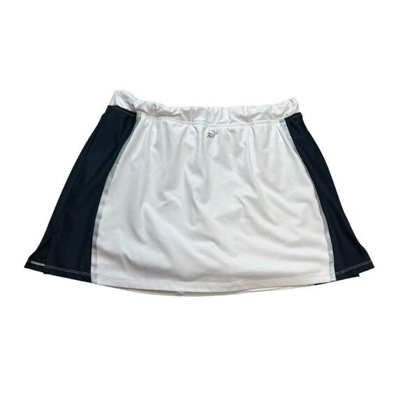 Tail Women's Flat Front Colorblock Golf Mini A-Line Skort Skirt White Navy Large - Picture 5 of 7